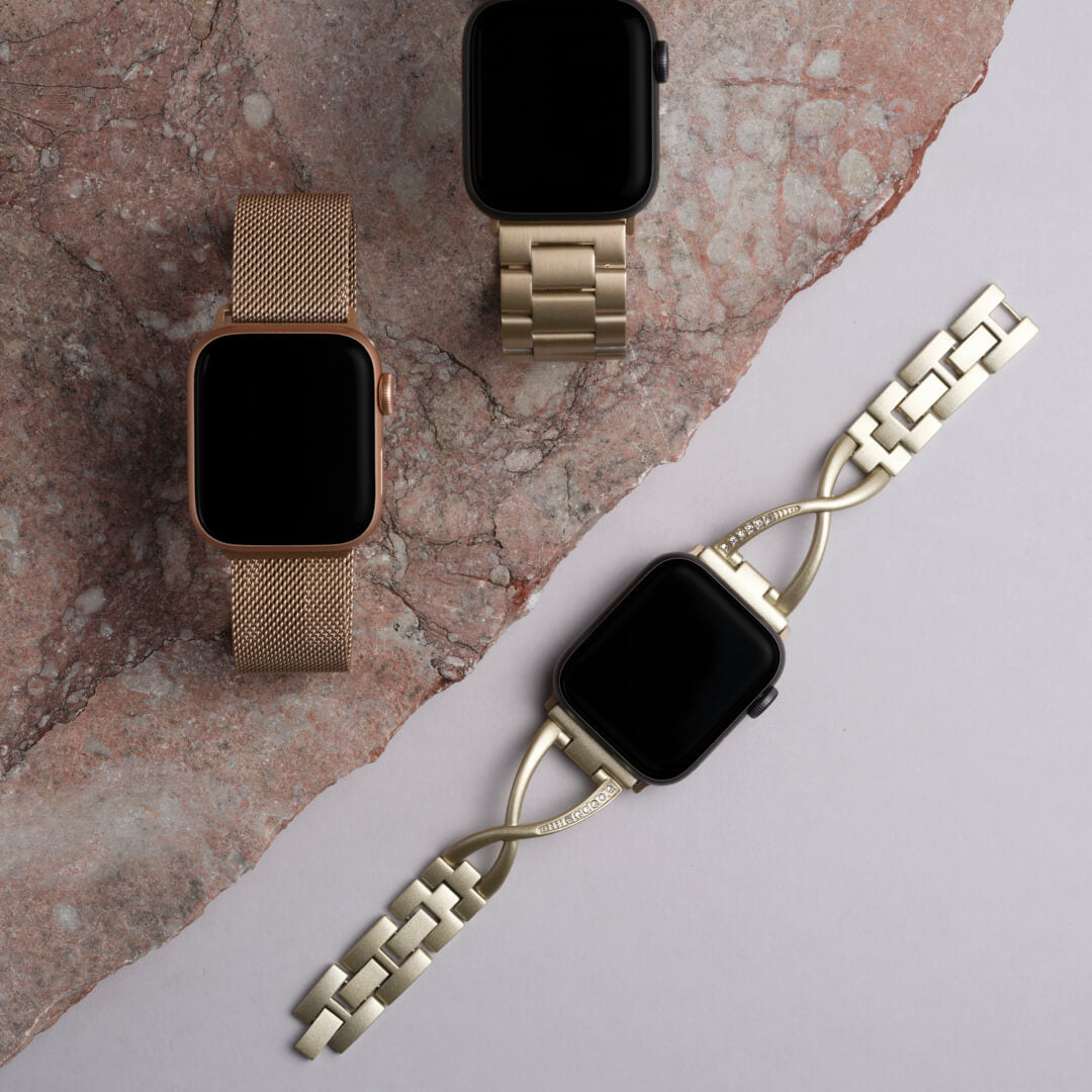 Milanese Loop Apple Watch Band - Vintage Gold